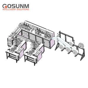 GOSUNM 1 + 2 Maske, Der Maschine <span class=keywords><strong>3</strong></span> Ply 80 PCS/MIN Flache Maske Flache Schweißen Maschine - Product Image 3