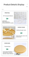 Boîte ronde en plastique, conteneur transparent cylindrique de 2 pouces avec couvercle pour les cadeaux de mariage et la présentation de pâtisseries