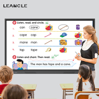 Pizarra electrónica e interactiva para TV, dispositivo electrónico inteligente virtual, con pantalla táctil ultrasónica e infrarroja, carro de traza digital, 65, 75, 85, 96
