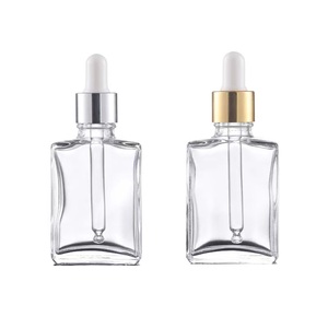 Chai Nhỏ Giọt Thủy Tinh Huyết Thanh Vuông Màu Đen Mờ Trong Suốt 30 <span class=keywords><strong>Ml</strong></span> 1Oz Cho Tinh Dầu Râu Với Ống Nhỏ Giọt Tre Màu Đen Vàng - Product Image 3