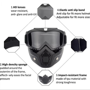 Lunettes de soleil de sport moto 2026 de haute qualité, verres polarisés anti-buée, masques de motocross, lunettes de sécurité moto <span class=keywords><strong>pour</strong></span> hommes, logo personnalisé - Product Image 4