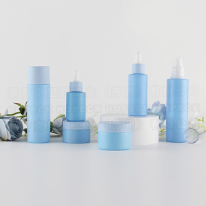 Juego de Botellas de Plástico Azul Redondas Personalizadas HOPECK, Impresas con Serigrafía, para Tóner/Aceite Esencial/Mascarilla Facial/Base/Loción/Crema para Ojos - Product Image 6