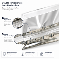 Enveloppes isothermes métalliques 9x12 pour chaîne du froid, emballages isothermes auto-adhésifs en feuille d'aluminium pour médicaments et produits délicats