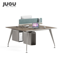 Poste de travail modulaire moderne personnalisé avec cloison, pour 2 personnes, combinaison de bureaux, postes de travail pour personnel