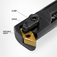 Barre de perçage interne à double pince MDWNR11 MDWNR15 compatible avec les plaquettes DNMG S20R S25S S32T pour outil de tournage interne sur tour CNC OEM