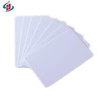 Cartes vierges en PVC imprimables CR80 blanches pour l'école, cartes vierges en PVC pour imprimante jet d'encre