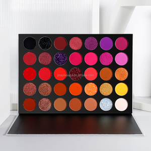 Paleta de <span class=keywords><strong>Sombras</strong></span> de Ojos en Polvo Pigmentado de 35 Colores Más Vendida, con Acabado Brillante y <span class=keywords><strong>Estuche</strong></span> de Cuero Blanco - Product Image 2