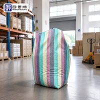 Sac tissé en PP robuste à rayures, 100 % PP, réutilisable, résistant aux déchirures, avec ourlet thermocoupé, pour stockage de céréales en vrac, 15-50 kg
