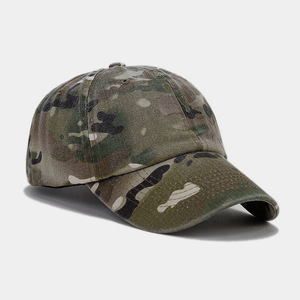 Tùy Chỉnh Thêu Logo 6-Bảng Điều Chỉnh Thể Thao Cổ Điển Hat Thể Thao Grey Camo Mũ Bóng Chày Cong Brim Snapback Tay Thêu Vải - Product Image 3
