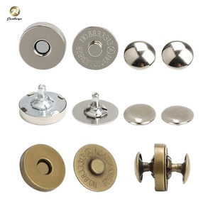 Nút bấm từ tính 14mm18mm, nam châm cài hành lý, nút bấm đôi thông thường, nút bấm giấu kín, đinh tán da - Product Image 2