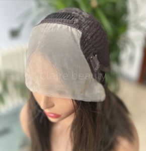 Perruque européenne juive <span class=keywords><strong>Clean</strong></span> Food sans colle dentelle transparente noir brun vierge cheveux raides soie bas haut perruques de cheveux humains - Product Image 4