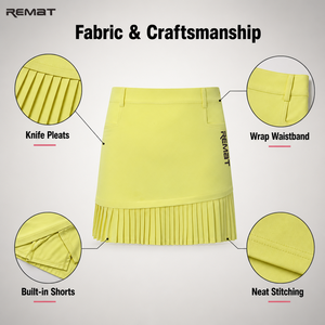 Jupes de <span class=keywords><strong>golf</strong></span> et de tennis pour femmes, plissées, esthétiques, respirantes, naturelles, décontractées, longueur cheville, avec logo personnalisé - Product Image 3