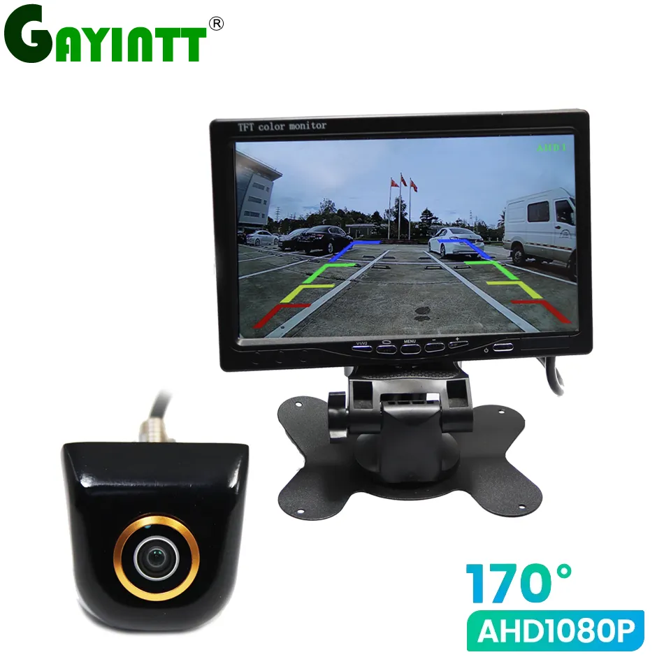GAYINTT 1080P 170 도 HD AHD 자동차 후면보기 백업 카메라 7 인치 TFT LCD 컬러 모니터 주차 시스템