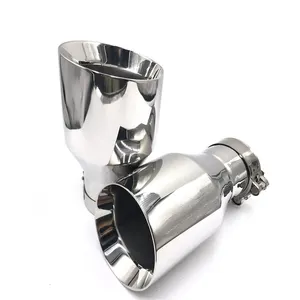 Pipa Knalpot Universal, Ujung Knalpot Stainless Steel 304 Gaya Terbaru + Ujung Knalpot Mobil 1 Buah