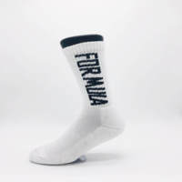 Vente en gros de chaussettes avec logo brodé jacquard au design personnalisé Chaussettes épaisses en coton pour hommes et femmes Chaussettes d'équipage respirantes