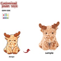 Peluche Élan Tacheté Personnalisable OEM/ODM - Couleurs et Motifs Personnalisables, Poupée en Peluche Élan Doux et Personnalisée pour Cadeaux