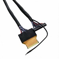 Kabel Konverter LVDS Khusus untuk Laptop & TV, 30/40Pin 2 Kanal 8 Bit Fleksibel PVC Tembaga Kabel Layar LCD