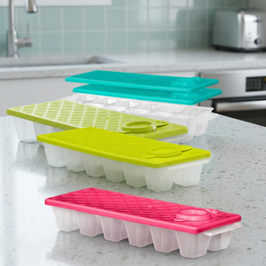ถาดน้ำแข็งพลาสติกพร้อมฝาปิดสำหรับน้ำแข็ง 12 ก้อน - Product Image 2