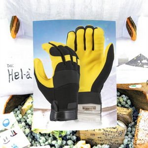 Gants de mécanicien industriels, protection des mains, texture acrylique, antistatiques, anti-vibrations, épaisseur 6 mil, respirants, en spandex - Product Image 2