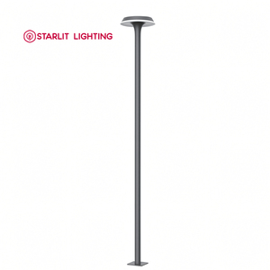 Lampe <span class=keywords><strong>de</strong></span> jardin LED en aluminium <span class=keywords><strong>avec</strong></span> poteau, étanche IP65, lampadaire rond, alimentation CA - Product Image 1