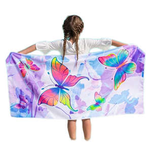 Serviette de plage pour enfants à imprimé animal 75*150cm, sans sable, séchage rapide, ultra absorbante, <span class=keywords><strong>super</strong></span> douce, serviette de piscine - Product Image 1