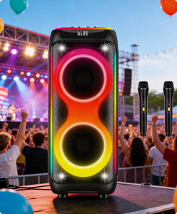 Caja de Subwoofer de 12 Pulgadas Amplificada con Luces LED de Colores Intermitentes, Bafles de Plástico, Altavoz Profesional, <span class=keywords><strong>Boombox</strong></span> 3 - Product Image 1