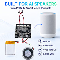 PCBA de Interacción por Voz con IA, con WiFi, BLE, Micrófono Dual, Tipo-C, Soporte LLM y Firmware Personalizado para Desarrollo OEM/ODM