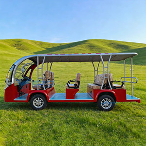 Autobús Turístico Eléctrico XCEGO de 11 Asientos, Fila 3, de Alta Calidad, Fabricado en Henan, Color Naranja, Sin Puertas - Product Image 2