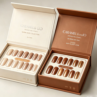 Emballages magnétiques haut de gamme personnalisés pour ongles à presser, boîtes cadeaux rigides en papier pour ongles à presser