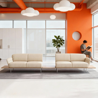 Großhandel OEM Modulares Stoffsofa-Set Sektionale Lounge-Sitzgruppe Sessel Couchtisch Zeitgenössisches Wohnzimmer Firmenbüro