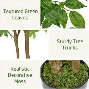 Grand <span class=keywords><strong>arbre</strong></span> artificiel Ficus réaliste en plastique, sur pied, pour la décoration intérieure moderne, les espaces commerciaux et les aménagements paysagers. - Product Image 3