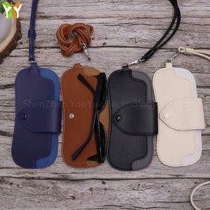 Travel Bag With Strap Portable <b>Glasses</b> <b>Case</b> Pu Leather Slim Sunglasses Pouch - Product Image 6