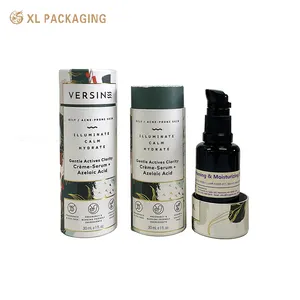 Umwelt freundliche ätherische Öl verpackung Schwarzer runder Karton Lipgloss-Verpackung Deodorant Push Up Paper Tube
