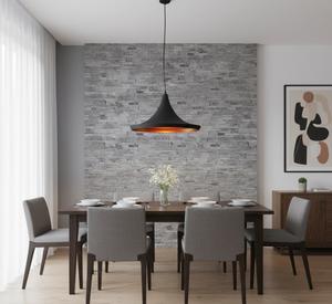 Designer <b>Black</b> Cream Coated Brass LED Pendant <b>Lights</b> Dimmable Shade Easy Installation Hanging Ceiling Lighting Fixture Living - Product Image 2