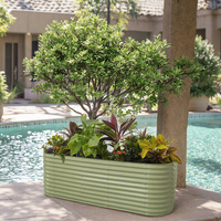 Topstar Kit de pot de fleurs modulaire en métal 9-en-1 extra haut de 32 pouces, grande et petite décoration intérieure pour pépinière et jardin