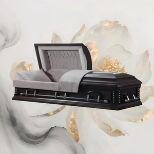 Гроб из массива вишневого дерева в американском стиле для взрослых и детей – прочные, настраиваемые товары для ритуальных услуг - Product Image 4