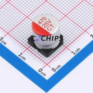 Condensador Sólido SMD CT1E471M1010, D10xL10.5mm (Capacitancia: 470uF) (Precisión: 20%) (Voltaje Nominal: 25V) - Product Image 1