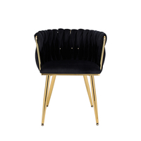 Chaises de salle à manger modernes de haute qualité Chaises à dossier haut beige en velours pour la maison ou l'appartement pour les restaurants