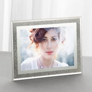 Nghiền nát kim cương đám cưới gương khung ảnh pha lê bạc kính hình ảnh khung cho bức ảnh Kích thước 8x10 inch - Product Image 2