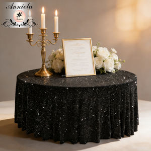 Mantel de Poliéster con Lentejuelas de Lujo ANNIELU, Nuevo, para Organizadores de Eventos, Decoraciones de Bodas y <span class=keywords><strong>Alquiler</strong></span> de Eventos - Product Image 1