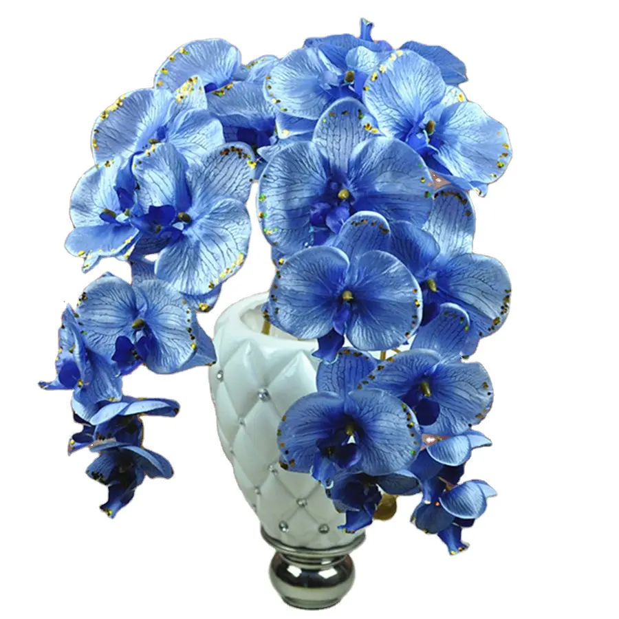 Artificial silk butterfly orchid decorative flowers for wedding home decor pink blue white