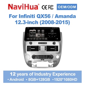 GPS de voiture Navihua pour Infiniti QX56 Nissan Armanda 2008-2015 Lecteur DVD de navigation Écran tactile 12,3 pouces Multimédia Carplay - Product Image 1