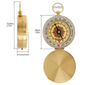 Vật Lý thí nghiệm kit du lịch ngoài trời lật ngoài trời Đi Bộ Đường Dài La bàn bỏ túi đồng hồ La bàn bỏ túi hình dạng đồng la bàn - Product Image 3