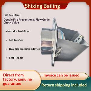 Soupape <span class=keywords><strong>de</strong></span> retenue <span class=keywords><strong>de</strong></span> cheminée <span class=keywords><strong>de</strong></span> cuisine à pression négative à haute étanchéité en acier inoxydable, double coupe-feu pour <span class=keywords><strong>hotte</strong></span> aspirante, fumée - Product Image 3