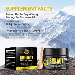 Résine de Shilajit de l'Himalaya de qualité supérieure 2024, marque privée, pour hommes, stimulant énergétique et soutien immunitaire, acide fulvique - Product Image 5