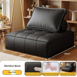Sofá Seccional Modular Minimalista Italiano de Cuero Resistente a Arañazos de Gato, Asiento Profundo, Combinación Libre, <span class=keywords><strong>Muebles</strong></span> para Sala de Estar - Product Image 3