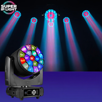 19 pièces 15W RGBW 4-en-1 Projecteur LED à tête mobile Big Bee Eye avec zoom, contrôle par pixel, RDM, DMX512, 16 bits, pour scène, discothèque et spectacle