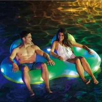 Jouets de piscine personnalisés boules lumineuses multicolores jardin flottant lumières LED lumineuses ballon de plage gonflable