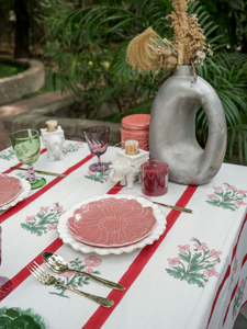 Chaman-e-Khaas <b>TABLE</b> <b>CLOTH</b> Natural Style Floral Print Home Decoration Wedding Garden <b>Party</b> <b>Table</b> Runner Placemat - Product Image 3