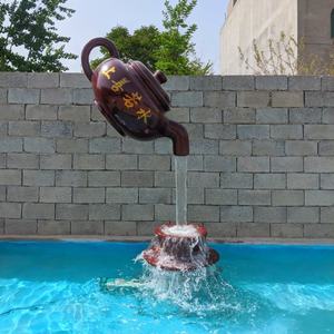 जादुई केतली कस्टम आकार आउटडोर एफआरपी शीसे रेशा गिरावट पानी के फव्वारे के लिए सजावट - Product Image 3